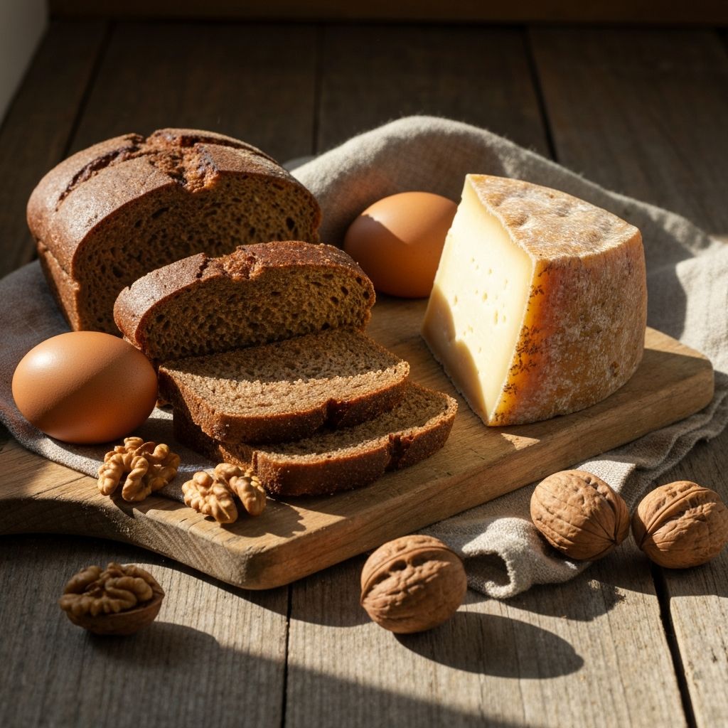 Traditional Polish food staples composition